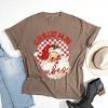 Simply Sage Market Women's Christmas Vibes Santa Checkered Short Sleeve Garment Dyed Tee - 3 of 3