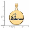 Black Bow Jewelry 14k Yellow Gold Plated Sterling Silver Samford Bulldogs NCAA Large Pendant - 2 of 3