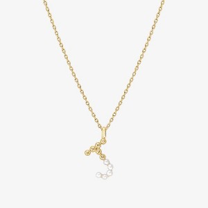 Bearfruit Jewelry Cultured Pearl Pavé Initial Necklace - 1 of 3