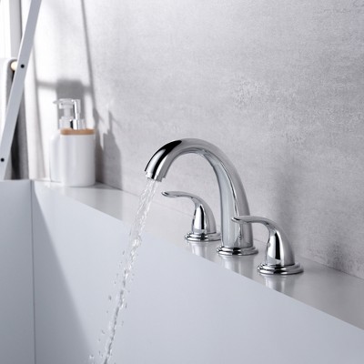Chrome-Plated Double Handle Widespread Roman Tub Faucet