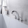 Sumerain 2 Handle Widespread Roman Tub Faucet with Valve Chrome, High Flow with Brass Rough-in Valve - 3 of 4