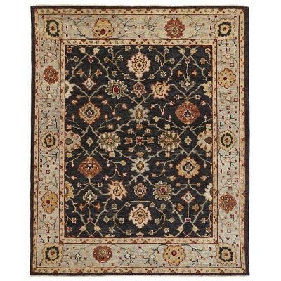 Carrington Traditional Oriental Black/Gold/Gray Area Rug