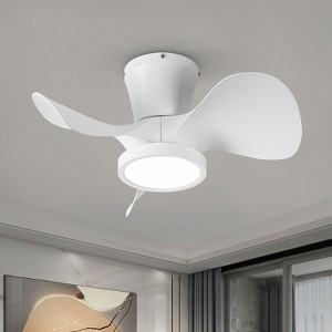 22 in. LED Indoor White Small Ceiling Fan with Remote and Reversible DC Motor, 3 Blades, 3 Color Light Kit - 1 of 4