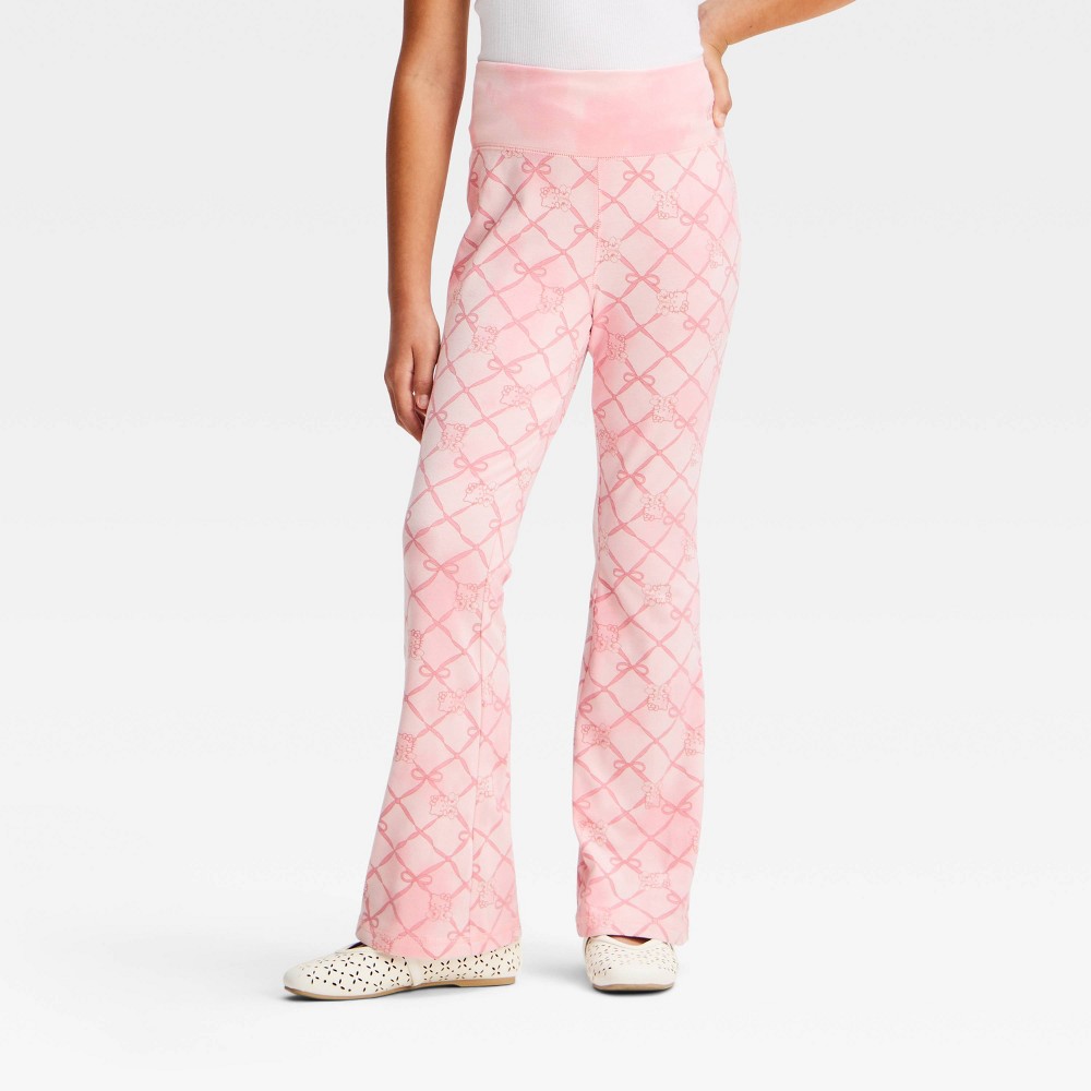 Girls' Hello Kitty Flare Leggings - Pink XL