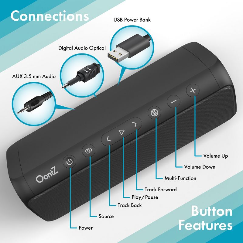 OontZ Soundbar Bluetooth Speaker with Optical Input Jack for your TV by Cambridge SoundWorks, 3 of 8