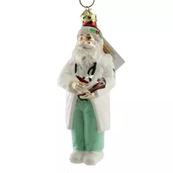 Noble Gems 5.25" Santa Doctor Md Medical Hospital Doc  -  Tree Ornaments
