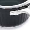 Kenmore Logan 10 Piece Aluminum Nonstick Cookware Set in Black with Wood Utensils - image 3 of 4