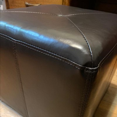 Aric Bonded Leather Ottoman Baxton Studio Target