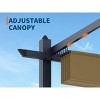 Aluminum Pergola w/ Retractable Canopy - Heavy-Duty UV-Resistant for Deck, Backyard - 4 of 4