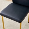 Kumasinova 19"H High Resilience Dining Chairs Set of 4/6,Modern Minimalist PU Leather Kitchen Side Chairs with Metal Legs for Dining Room - 4 of 4