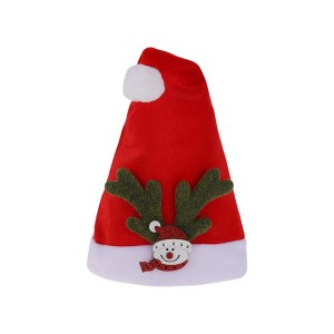 Unique Bargains Christmas Hat Polyester Non-Woven Fabric Red 10.83"x15.35" 1 Pc - 1 of 4