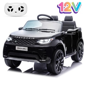 Garvee 12V Kids Electric Ride-On Car with Remote – Land Rover Licensed Toy Vehicle with LED Lights, Music, Seatbelt & Dual Motors - 1 of 4