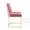 Modway Amplify Sled Base Performance Velvet Dining Chairs - Set of 2 - 3 of 4