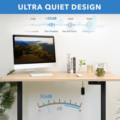 Mount-It! Dual Motor Black Adjustable Standing Desk Base