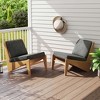 Costway 2/4/6-Pack 24" x 24" Deep Seat Cushion & Back Pillow with Removable Covers Outdoor Brown/Navy/Gray/Black - 4 of 4