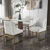 SEYNAR Contempoary Velvet Dining Chair with Metal Frame Legs, set of 6 - 4 of 4