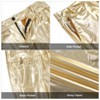 Men's 70s Disco Pants Metallic Sequin Straight Leg Trousers Party Dance Outfits Silver Plaid - 3 of 4