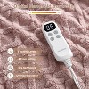 Soft flannel electric blanket with 6 heating levels and 4 hours auto shut-off, 4 hours time setting, ETL certified electric lap blanket - 2 of 4