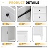 Cesicia Tall and Wide Storage Cabinet White with Four Drawers of Different Sizes, Adjustable Shelves - 4 of 4