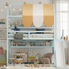 Polibi Full Size House Loft Bed with Slide, Shelves & Canopy - 2 of 4