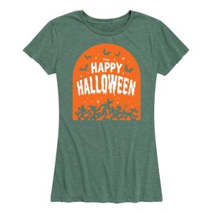 Women's - Disney - Happy Halloween Tombstone Short Sleeve Graphic T-Shirt - 1 of 4