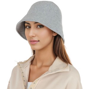 Anna-Kaci Womens Fall Knitted Bucket Hat Summer Travel Beach Crochet Fisherman Sun Hat - 1 of 4