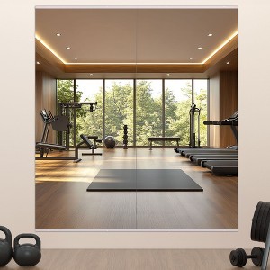 Apmir  2/3 pieces Rectangle Wall Mirror Home Gym Mirror Dance Studio Mirror Tempered Glass Mirror - 1 of 4