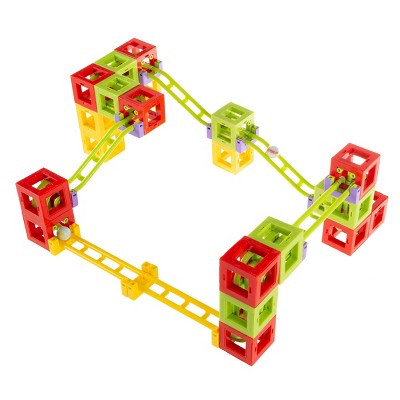 Magnetic 3D Block Marble Run Set - 36-Piece Building Block Construction Set with Race Tracks for Kids, Educational Toy for Boys, Girls by Toy Time