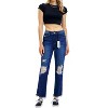 Women's High Waist Rigid Magic Heavy Destroy Straight Jeans - Judy Blue - image 4 of 4