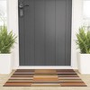 Gigi Rosado Brown striped pattern Welcome Mat - Deny Designs - 2 of 3