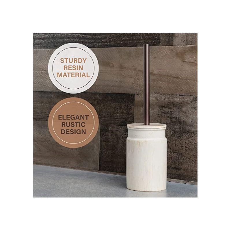 Creative Scents Rustic Luxe Toilet Brush and Holder Set, 3 of 7