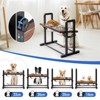 Mewoofun Pet Beds Raised Dog Bowl for Large Medium Size Dogs 4 Height Adjustable, Sturdy Wooden Raised Dog Bowls, Brown, 17.52"*10.63"*4.72" - 2 of 4