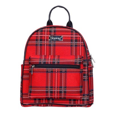 Signare USA Red Royal Stewart Tartan Daypack Backpack