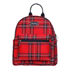 Signare USA Red Royal Stewart Tartan Daypack Backpack - 1 of 4