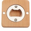 Unique Bargains Bottle Opener Magnetic Plain Bottle Opener Beech Wood Handle Magnet Wood Light Brown 2.36"x3.35"x0.47" 1 Pcs - 4 of 4