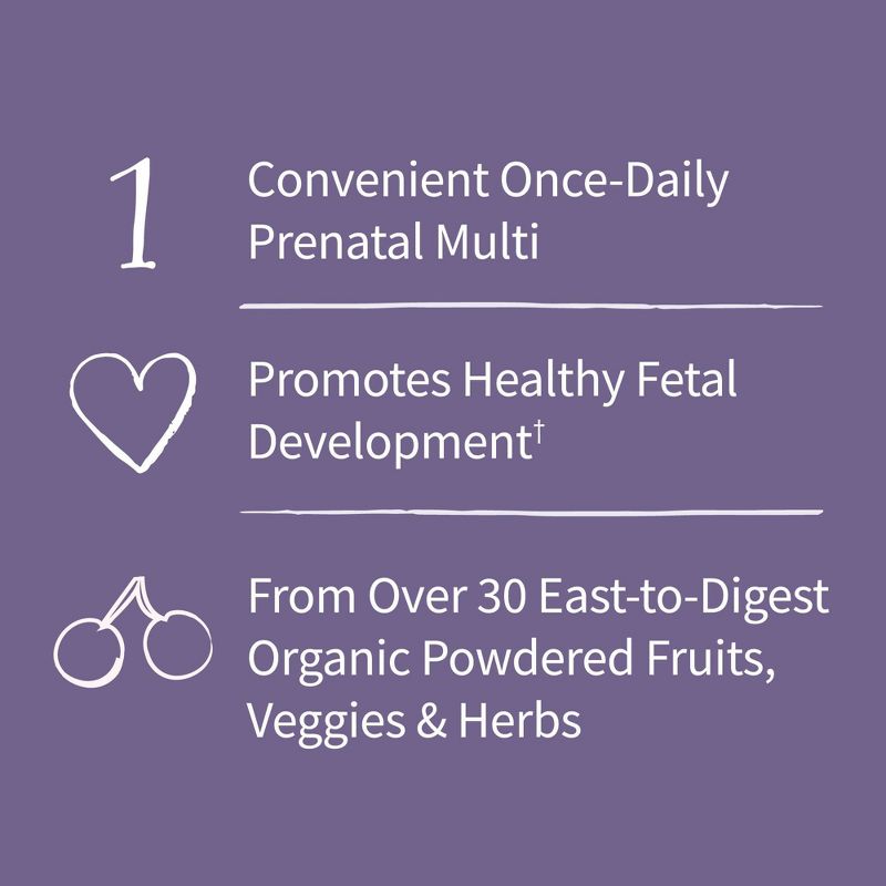 Garden of Life Organic Vegan Prenatal Daily Multivitamin Tablets - 30ct, 6 of 12