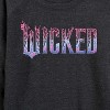 Women's - Wicked - Floral Ombre Logo Lightweight French Terry Wide Neck Long Sleeve Graphic Shirt - 2 of 4
