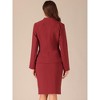 INSPIRE CHIC Women's Collarless Blazer and Formal Pencil Skirt Business Suit Set 2 Pcs - 3 of 4