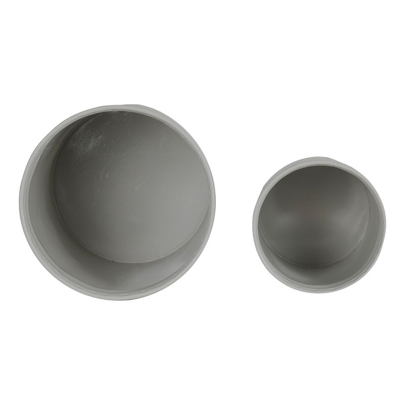 Gray Metal Set of 2 Planters - Foreside Home & Garden, 2 of 7