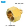 Unique Bargains Fit Air Gas Line Refrigeration Brass SAE 45 Degree Flare Plumbing Connectors - 3 of 4