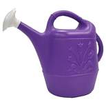 Union Products 63071 2 Gallon Plastic Indoor/Outdoor Watering Can w/ Tulip Design for Garden, Potted Plants, & Patio Pots, Purple