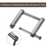 Unique Bargains Alloy Wear Resistance Corrosion Resistance Rectangle Screw Ring Buckle 2 Pcs - 4 of 4