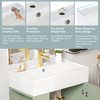 Okak 21.6" Bathroom Vanity with Single Ceramic Sink, Freestanding/Floating Bathroom Cabinet Storage with 2 Spacious Open Shelf for Bathroom - 3 of 4