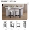 Kumasinova Counter Height Bar Stools Set of 2, Modern Upholstered Fabric Bar Stools with Black Metal Legs, Kitchen Island Chair for Dining Room/Bar - 2 of 4