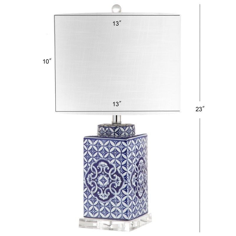 23&#34; Choi Chinoiserie Table Lamp (Includes LED Light Bulb) Blue - JONATHAN Y, 5 of 7