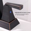 MAYEERTY 2 Handle Bathroom Sink Faucet Oil Rubbed Bronze with Pop Up Drain Supply Lines Modern Commercial Bathroom Faucets Lavatory Faucet Lead Free - 4 of 4