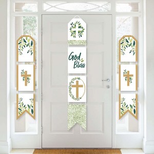 Big Dot of Happiness Elegant Cross - Hanging Vertical Paper Door Banners - Religious Party Wall Decoration Kit - Indoor Door Decor - 1 of 4