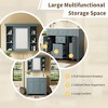 36" Bathroom Cabinet Set With Resin Sink, Modern Solid Wood Frame Bathroom Vanity With 2 Drawers, 2 Doors - 2 of 4