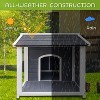 Outdoor Wooden Dog House, Waterproof Windproof Kennel for Medium Dogs, Warm Weatherproof Pet Crate, Easy Assembly - Nertpow - 4 of 4