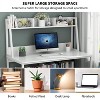 GDFStudio Aria Modern Computer Desk with Hutch and Bookshelf - 4 of 4